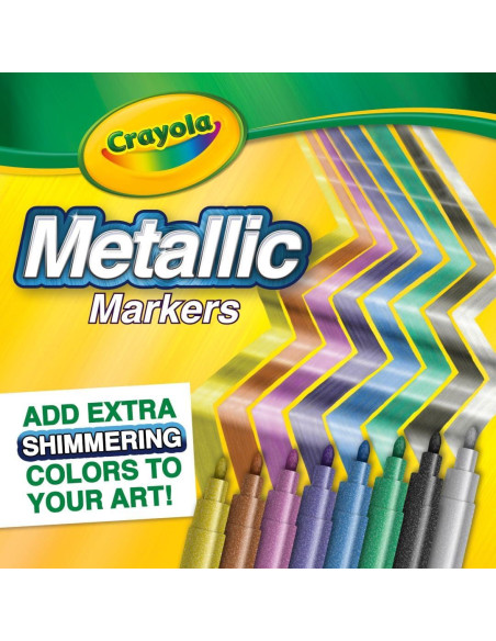 Marcadores Metálicos Crayola 8 Colores Brillantes