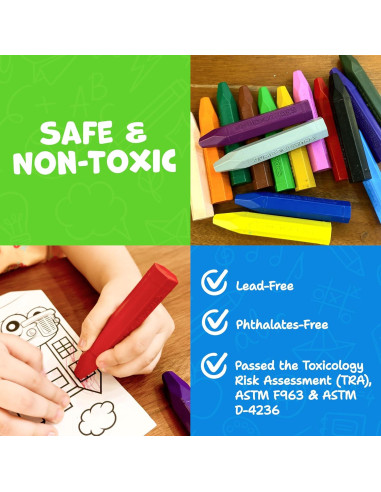 Crayones Jumbo Momo & Nashi 16 Colores No Tóxicos