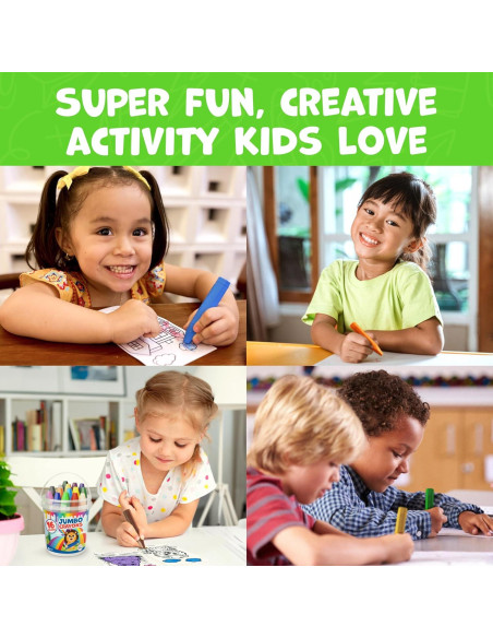 Crayones Jumbo Momo & Nashi 16 Colores No Tóxicos