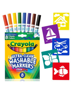 Marcadores Lavables para Niños The Mega Deals - 8 Colores