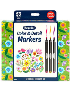 Conjunto de Marcadores Crayola Color y Detalle 50 colores 2