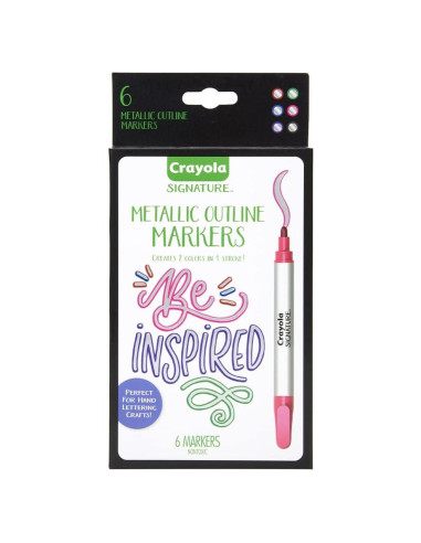 Marcadores Metálicos Crayola 6 Piezas para Caligrafía