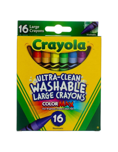Crayones Lavables Grandes Crayola 16 Colores - 2 Paquetes