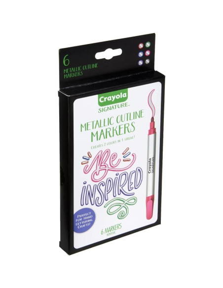 Marcadores Metálicos Crayola 6 Piezas para Caligrafía