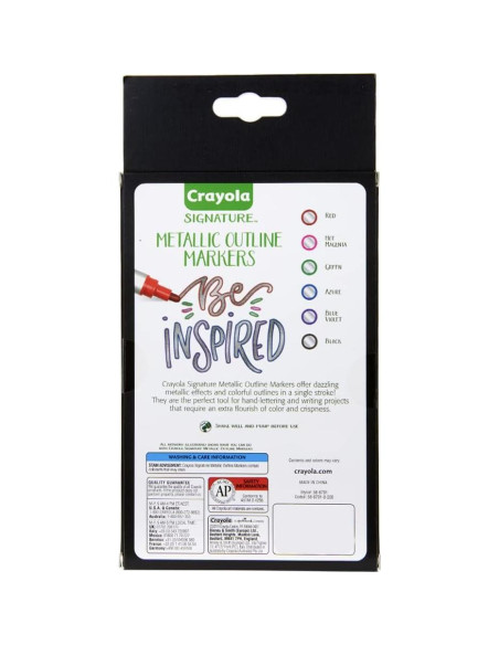 Marcadores Metálicos Crayola 6 Piezas para Caligrafía
