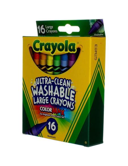 Crayones Lavables Grandes Crayola 16 Colores - 2 Paquetes