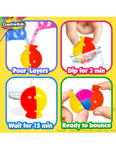 Kit de Pelotas Rebotadoras Creative Kids - 25 Bolsas y Moldes 2