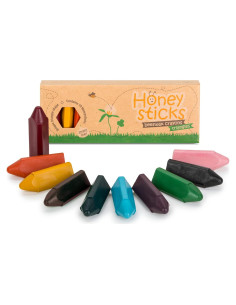 Crayones Triangulares Honeysticks - 10 Colores No Tóxicos