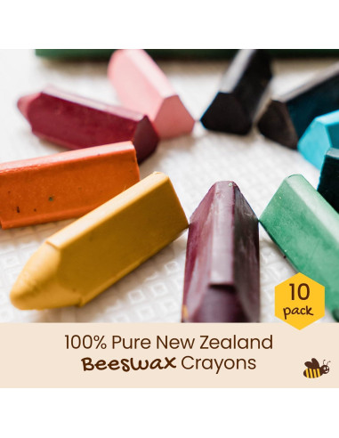 Crayones Triangulares Honeysticks - 10 Colores No Tóxicos