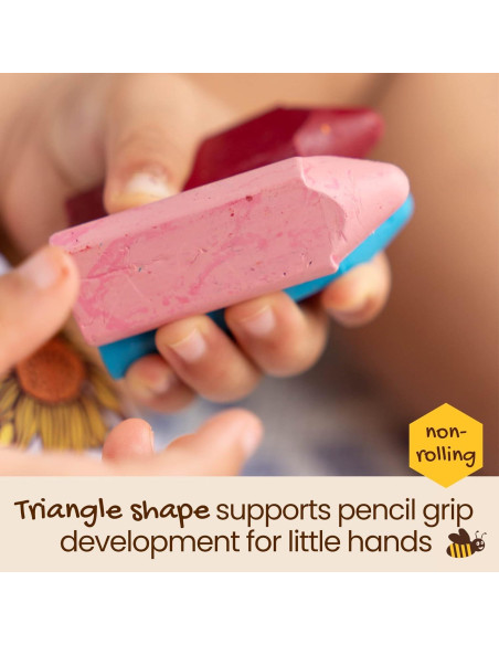 Crayones Triangulares Honeysticks - 10 Colores No Tóxicos