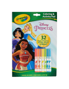 Libro de Colorear Crayola Princesas Disney 32 Páginas y 7 Marcadores