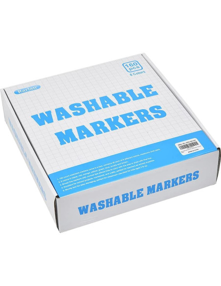 Marcadores Lavables Rarlan 160 Unidades 8 Colores para Niños