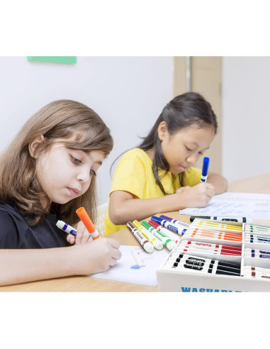 Marcadores Lavables Rarlan 160 Unidades 8 Colores para Niños