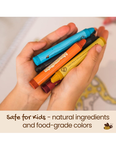 Crayones Jumbo Honeysticks 16 Colores No Tóxicos