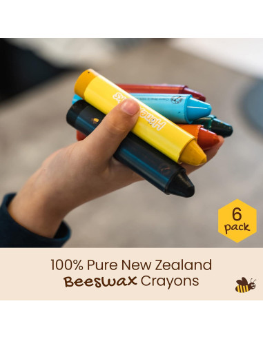 Crayones Jumbo Honeysticks 6 Colores Ecológicos 100% Cera