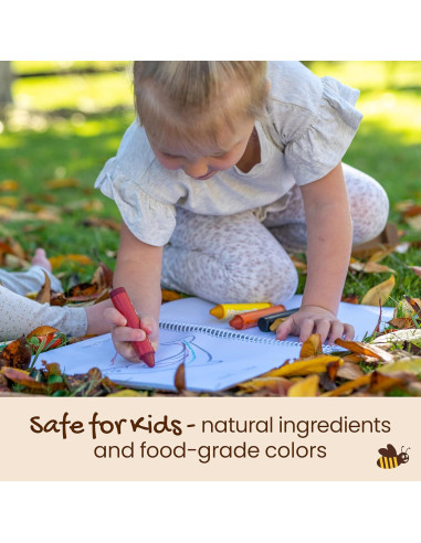 Crayones Jumbo Honeysticks 6 Colores Ecológicos 100% Cera