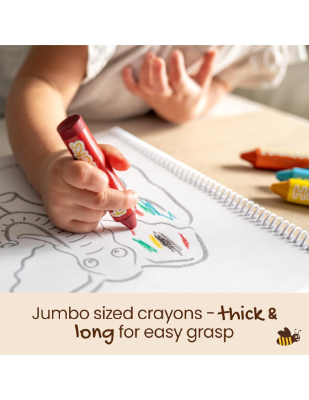 Crayones Jumbo Honeysticks 6 Colores Ecológicos 100% Cera