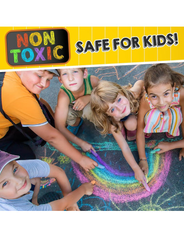 280 Tizas Jumbo Lavables SMALL FISH 24 Colores No Tóxicas