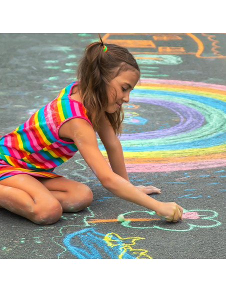 280 Tizas Jumbo Lavables SMALL FISH 24 Colores No Tóxicas