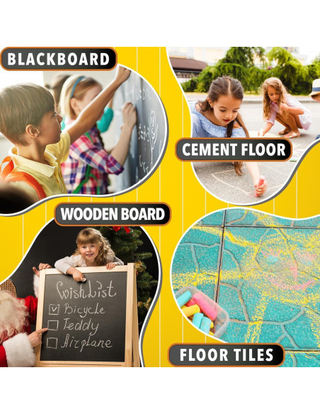 280 Tizas Jumbo Lavables SMALL FISH 24 Colores No Tóxicas