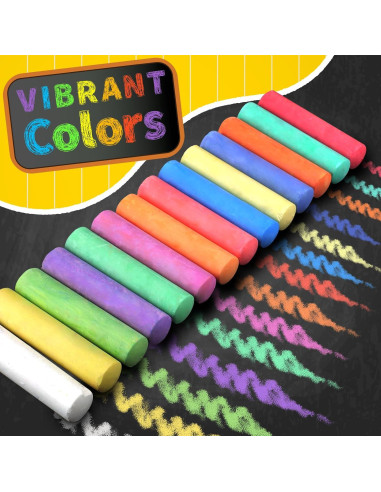 280 Tizas Jumbo Lavables SMALL FISH 24 Colores No Tóxicas