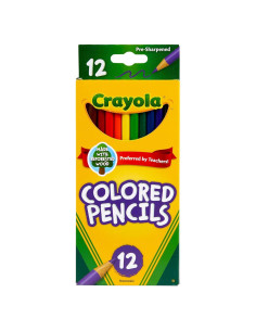 Lápices de Colores Crayola 12 Colores Variados Paquete 6
