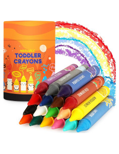 Crayones Jumbo ZENO 18 Colores No Tóxicos para Niños
