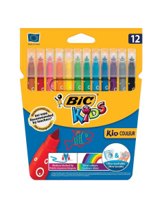 Marcadores BIC Kids Kid Couleur - 12 Colores Variados