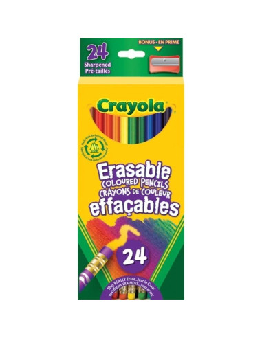 Lápices de Colores Borrables Crayola 24 Unidades 170g