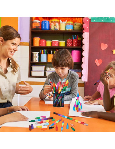 28 Crayones Apilables Eersida Multicolor para Niños