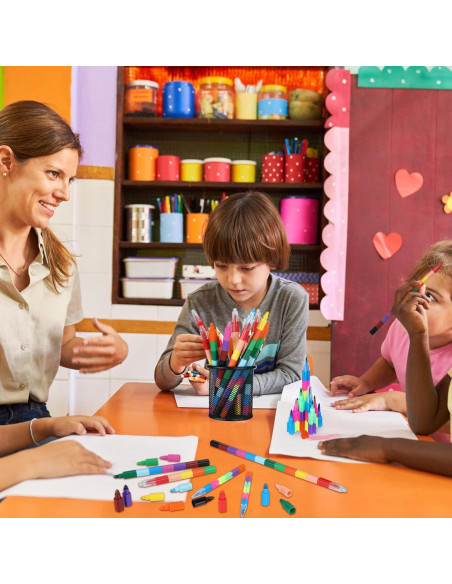 28 Crayones Apilables Eersida Multicolor para Niños