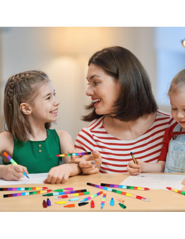 28 Crayones Apilables Eersida Multicolor para Niños