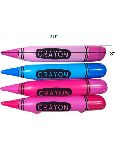 Crayones Inflables Coloridos Zugar Land Paquete de 12