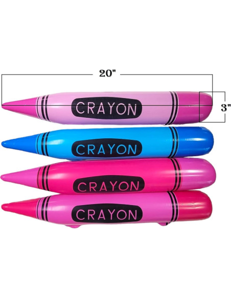 Crayones Inflables Coloridos Zugar Land Paquete de 12