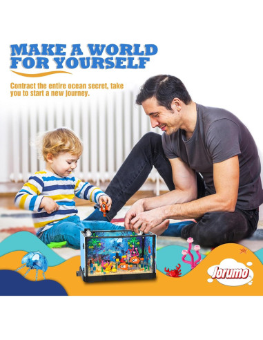 Bloque de Construcción Acuario Jorumo 725 Piezas Iluminado