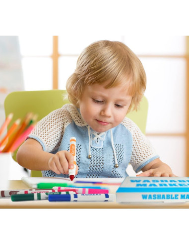 Marcadores Lavables Rarlan 144 Piezas Multicolor para Niños