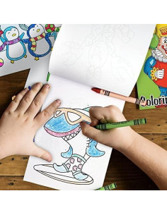 24 Libros para Colorear y Crayones Bottles N Bags 12,7x17,8cm 2