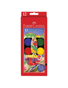 Juego de Pinturas Acuarelables Faber-Castell 12 Colores