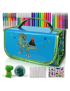 Estuche de Lápices Dinosaurio NUMI'SMILE con Marcadores