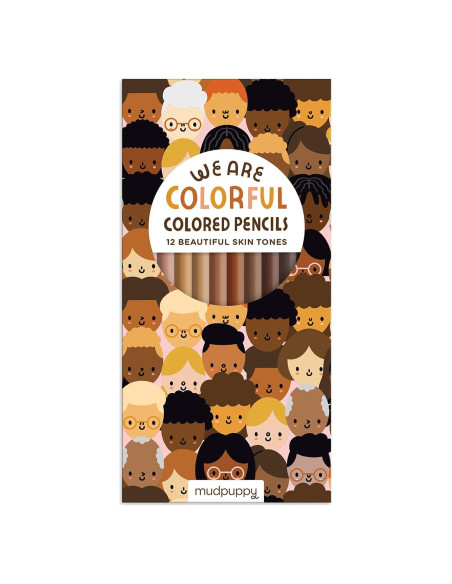 Lápices de Colores de Tonos de Piel Mudpuppy - 12 Unidades