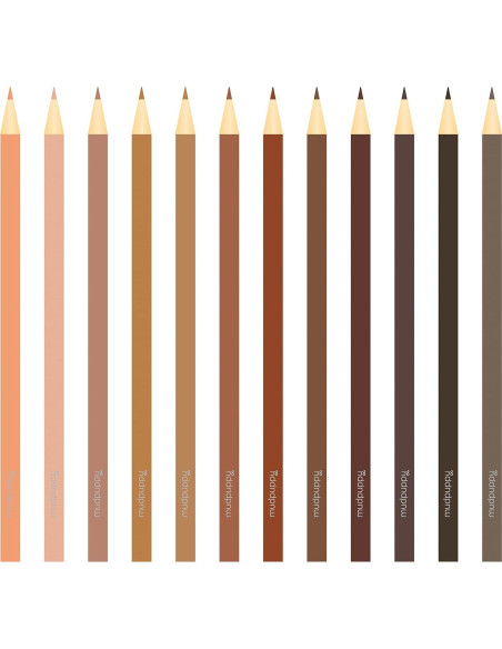 Lápices de Colores de Tonos de Piel Mudpuppy - 12 Unidades