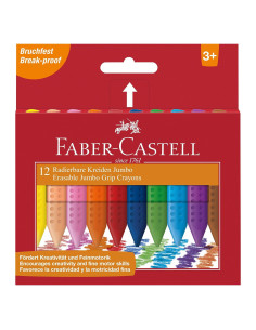 Crayones Jumbo Faber-Castell 12 Unidades Ergonomicos