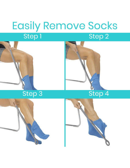 Calzador Largo Plegable Vive Health 58 cm con Mango Cómodo