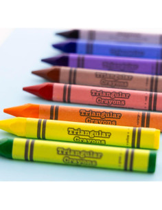 Crayón Triangular BAZIC 8 Colores Jumbo Ergonomico 2