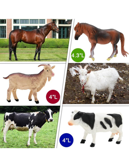 Juguete de Granja BOLZRA Set de Animales y Tractor