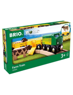 Tren de Granja BRIO 33404 - Juego de Madera 5 Piezas