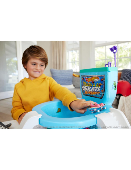 Paquete de Patinaje Flush & Go Hot Wheels + 4 Fingerboards