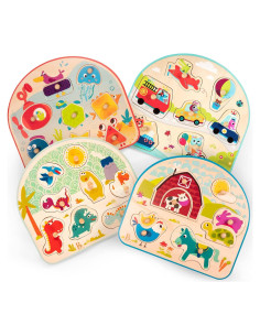 Rompecabezas de Madera B. Toys 4 Piezas para Niños 18+ Meses
