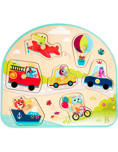 Rompecabezas de Madera B. Toys 4 Piezas para Niños 18+ Meses