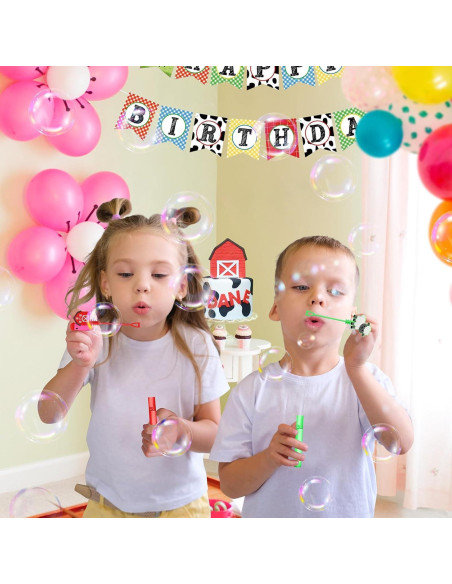 24 Varitas de Burbujas Animales de Granja AFZMON